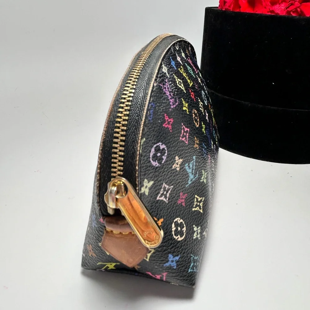 Louis Vuitton Takashi Murakami Black Multicolore Monogram w/Hot Pink Interior